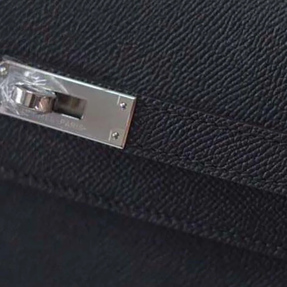 Hermes Kelly Depeches 25 Pouch for Men in Black