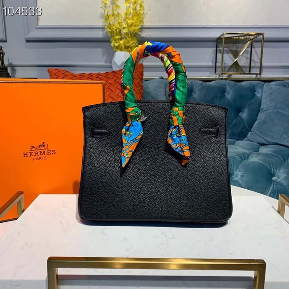 Hermes Original Togo Birkin 25cm Gold Hardware for Women in Black