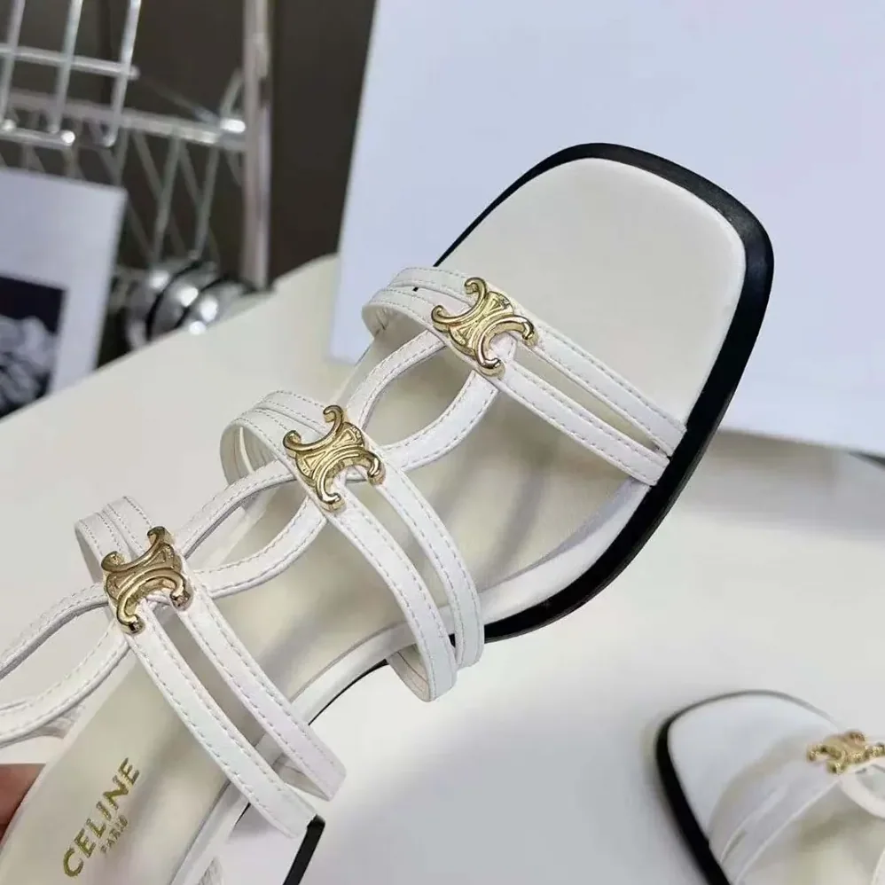 Celine Clemence Multi Triomphe Sandal in Lambskin for Women