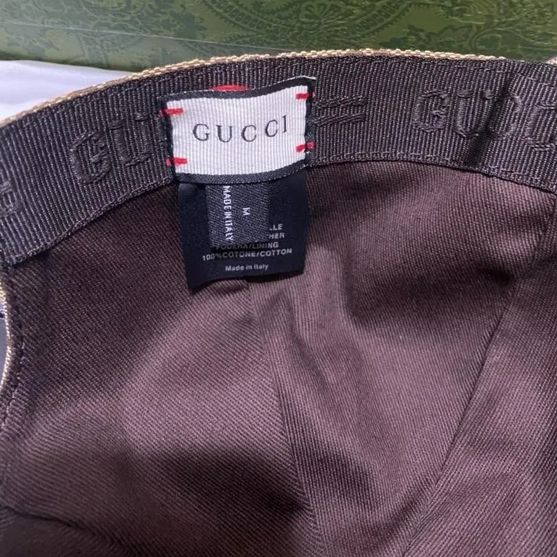 Gucci Original GG Canvas Baseball Hat With Web Beige GG Gucci Original GG Canvas Baseball Hat With Web Beige GG