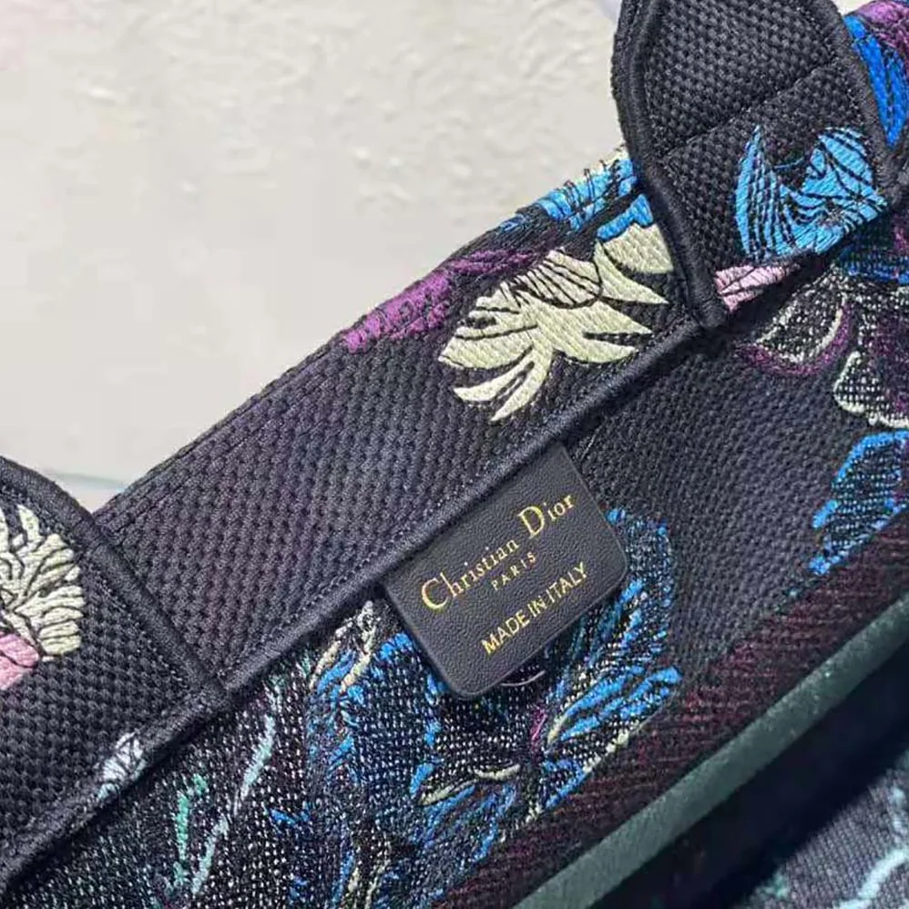Dior Medium Dior Book Tote Blue Multicolor Toile de Jouy Voyage Embroidery for Women