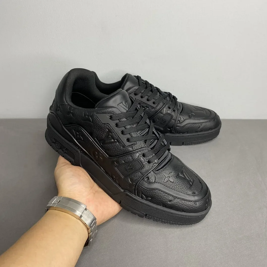 Louis Vuitton Trainer Sneaker Mix Of Materials Black Virgil Abloh