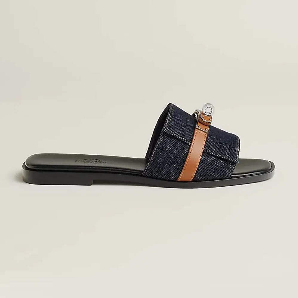 Hermes Giulia Sandal for Women in Navy Hermes Giulia Sandal for Women in Navy