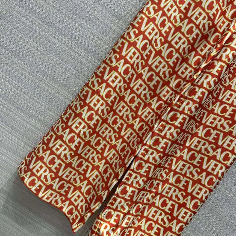 Versace Allover Silk Pants for Women Versace Allover Silk Pants for Women