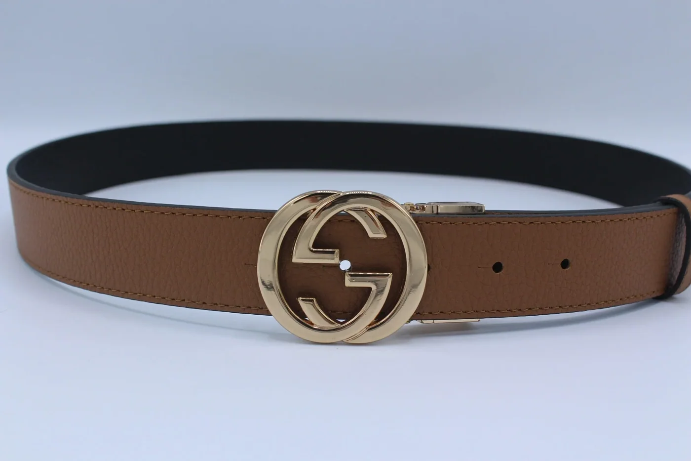 Reversible GG Buckle Leather Belt