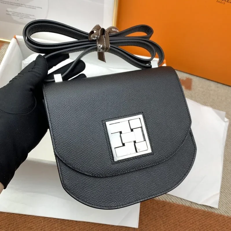 Hermes Mosaique 17 Black, Silver Toned Hardware Bag Hermes Mosaique 17 Black, Silver Toned Hardware Bag