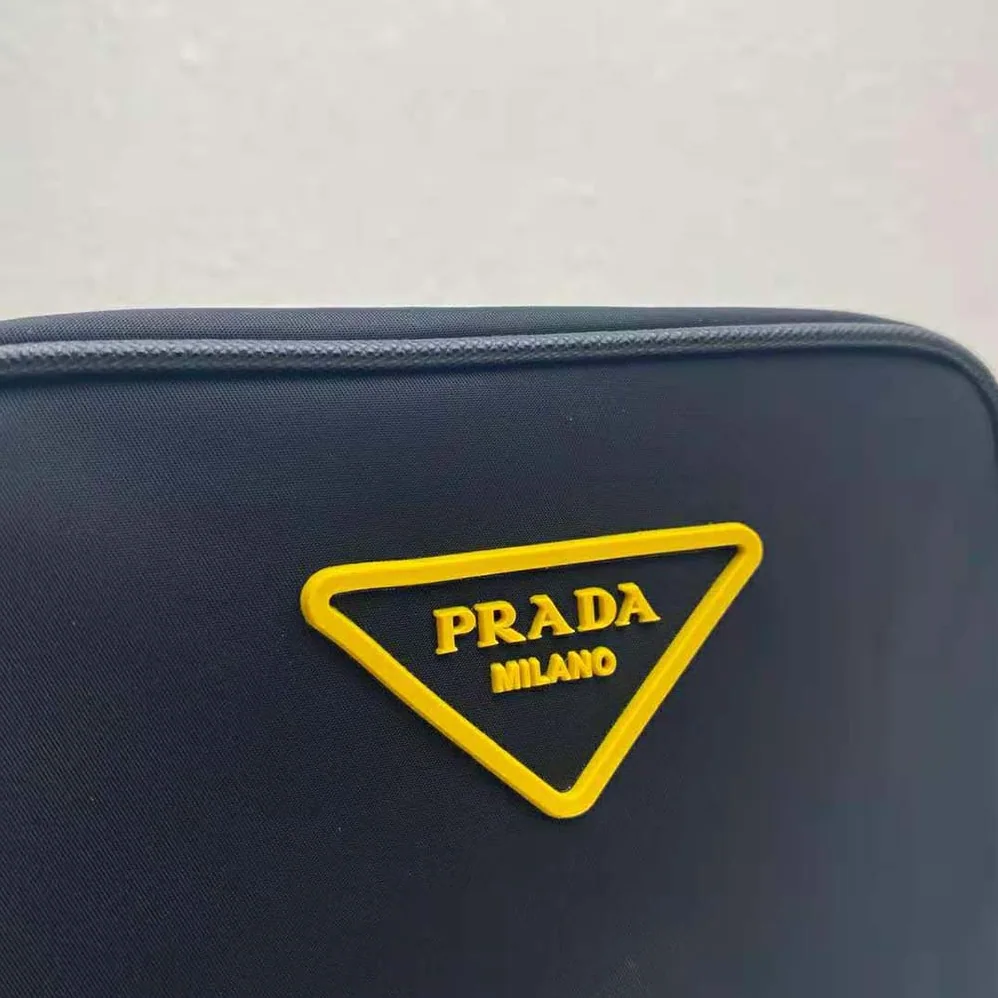 Prada Nylon Cross-Body Bag for Men in Black/Yellow Prada Nylon Cross-Body Bag for Men in Black/Yellow