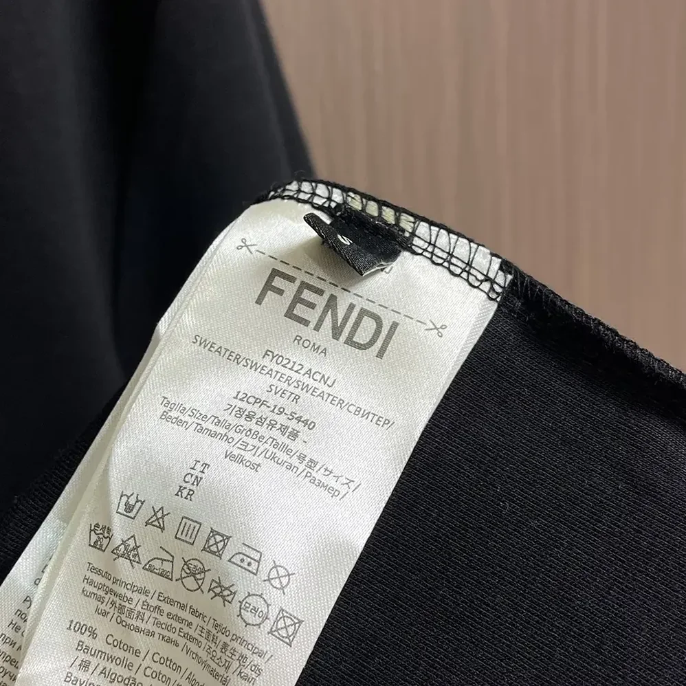 Fendi Black Cotton T for Women in shirt