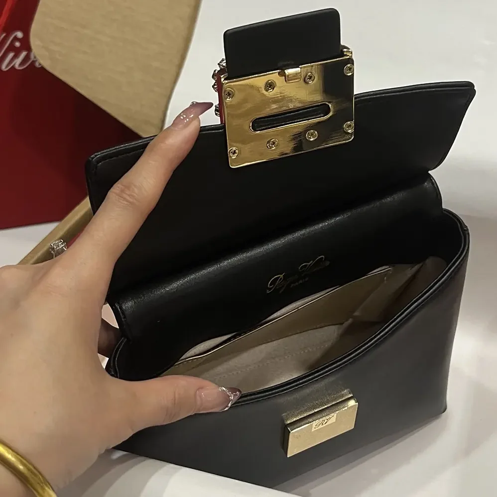 Roger Vivier Cabas Efflorescence Mini Bag in Leather for Women in Black