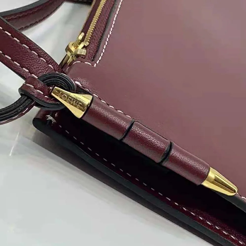 Loewe Gate Double Zip Pouch in Soft Calfskin for Women