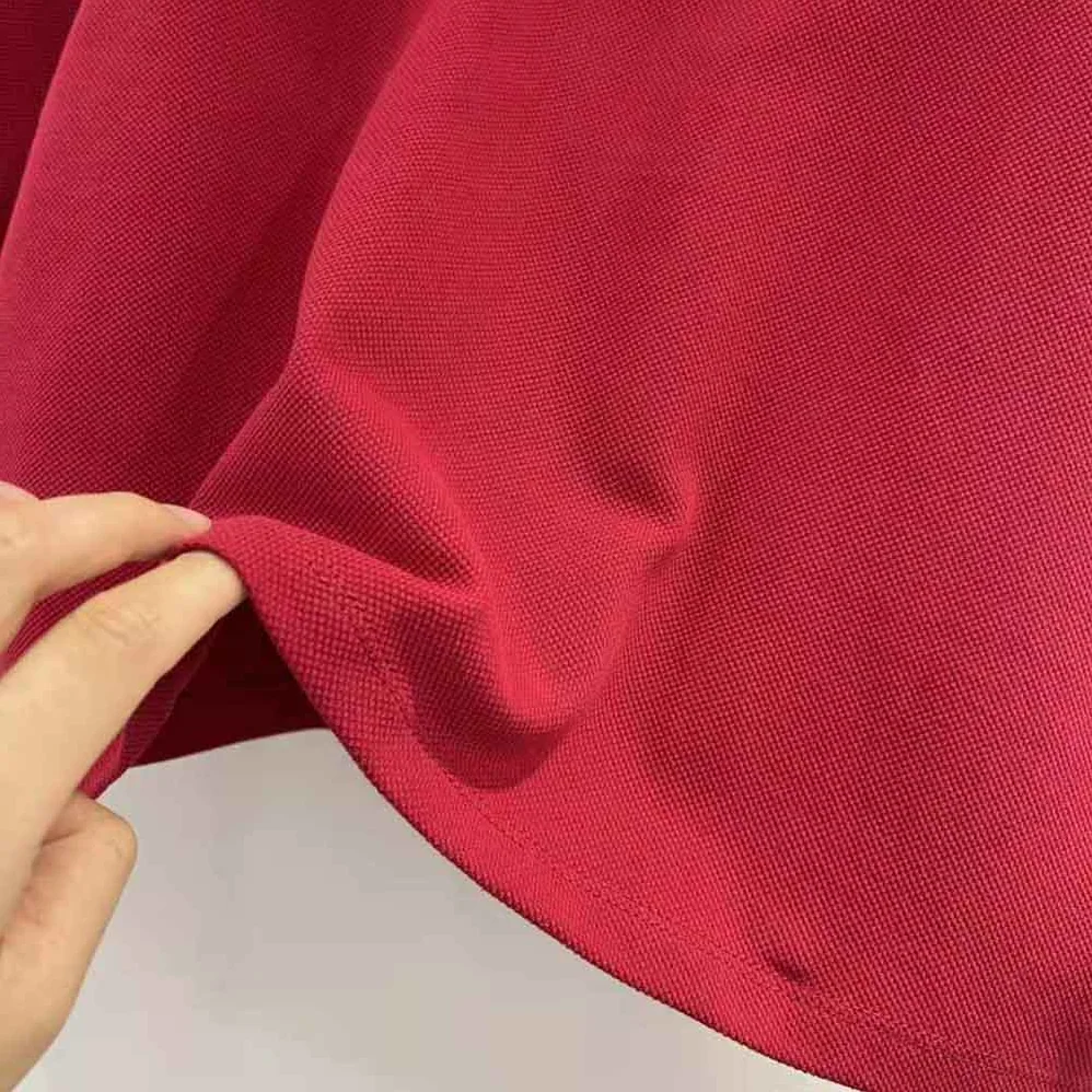 Saint Laurent YSL Cropped Polo Shirt in Cotton Piqué for Women in Red Saint Laurent YSL Cropped Polo Shirt in Cotton Piqué for Women in Red