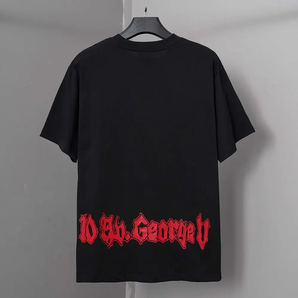 Balenciaga Salon De Couture Medium Fit T-Shirt in Black Dry Jersey for Men Balenciaga Salon De Couture Medium Fit T-Shirt in Black Dry Jersey for Men