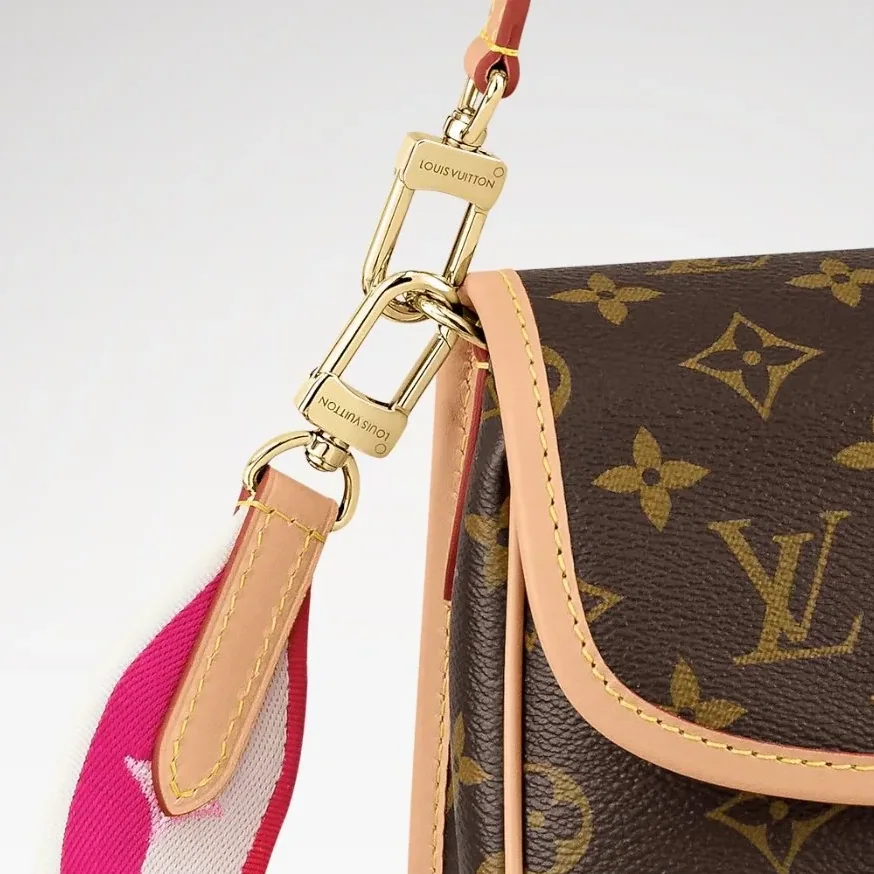 Louis Vuitton Diane Shoulder Bag in Brown Monogram Gold Hardware