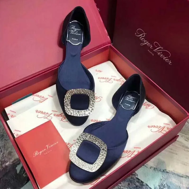 Roger Vivier Shoes Chips Ballerinas for Women in Navy Roger Vivier Shoes Chips Ballerinas for Women in Navy