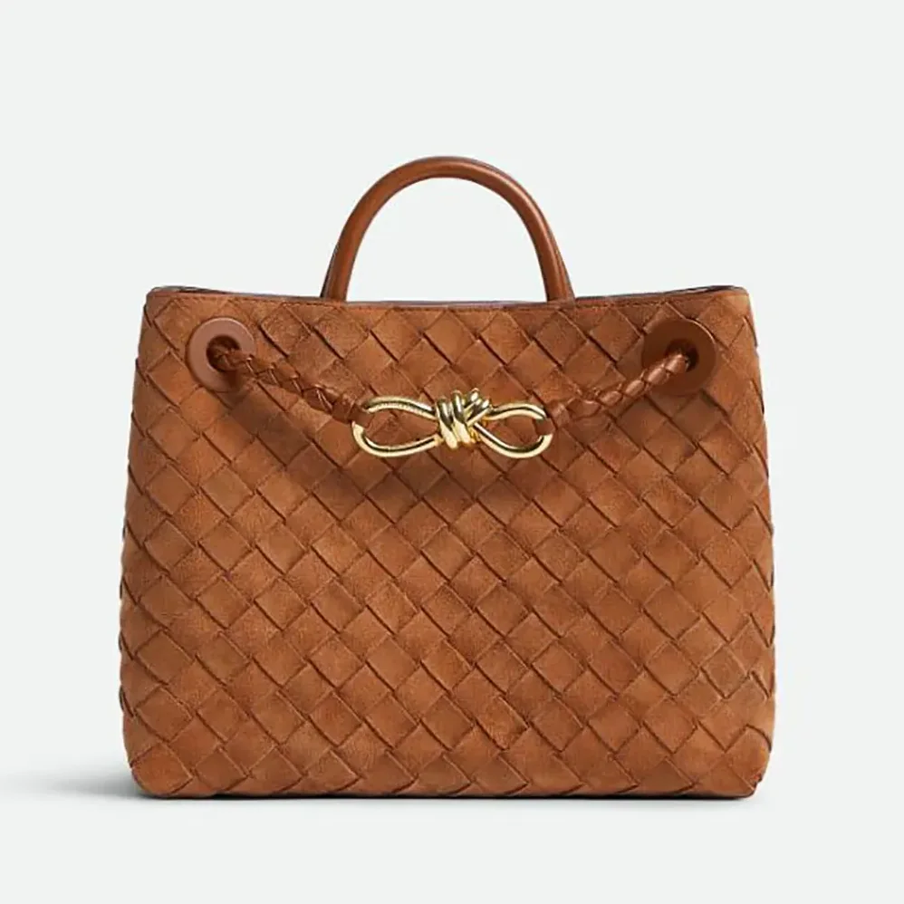 Bottega Veneta Small Andiamo for Women in Brown Bottega Veneta Small Andiamo for Women in Brown