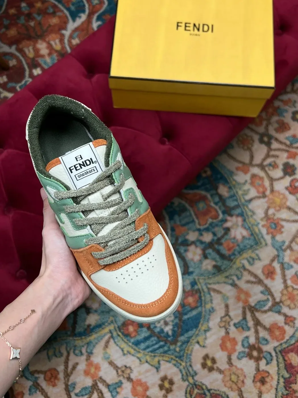 Fendi Match Low Tops In Amaranth 8E8252AI1NF1H1E