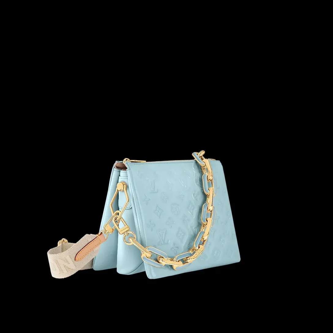 Louis Vuitton Coussin PM Shoulder Bag in Blue Bag Gold Hardware Louis Vuitton Coussin PM Shoulder Bag in Blue Bag Gold Hardware