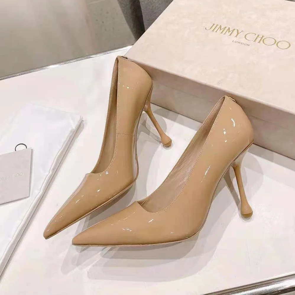 Jimmy Choo Ixia 95 Biscuit Patent Leather Pumps-IXIA95PAT for Women Jimmy Choo Ixia 95 Biscuit Patent Leather Pumps-IXIA95PAT for Women