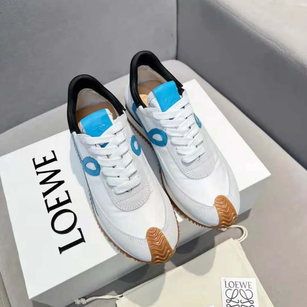 Loewe Flow Runner in Nylon and Calfskin for Unisex in Blue