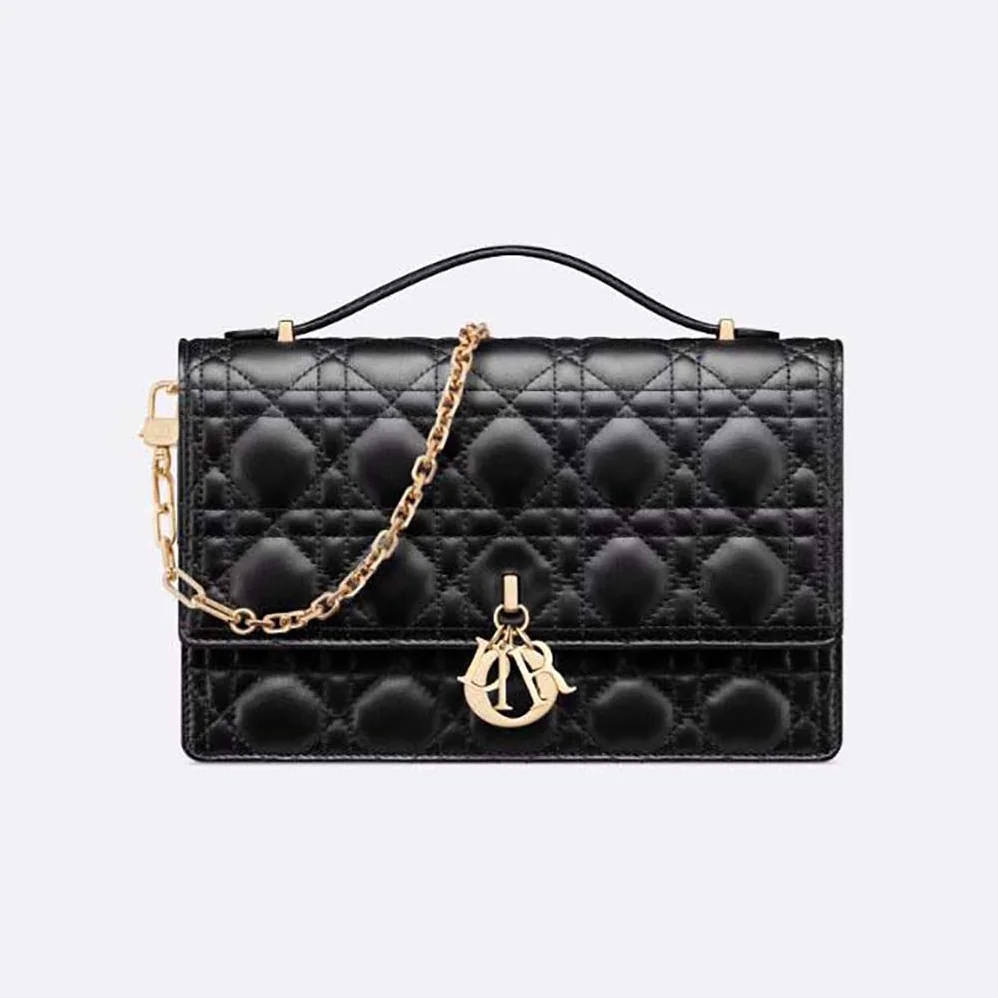 Dior Miss Dior Top Handle Bag Black Cannage Lambskin for Women Dior Miss Dior Top Handle Bag Black Cannage Lambskin for Women