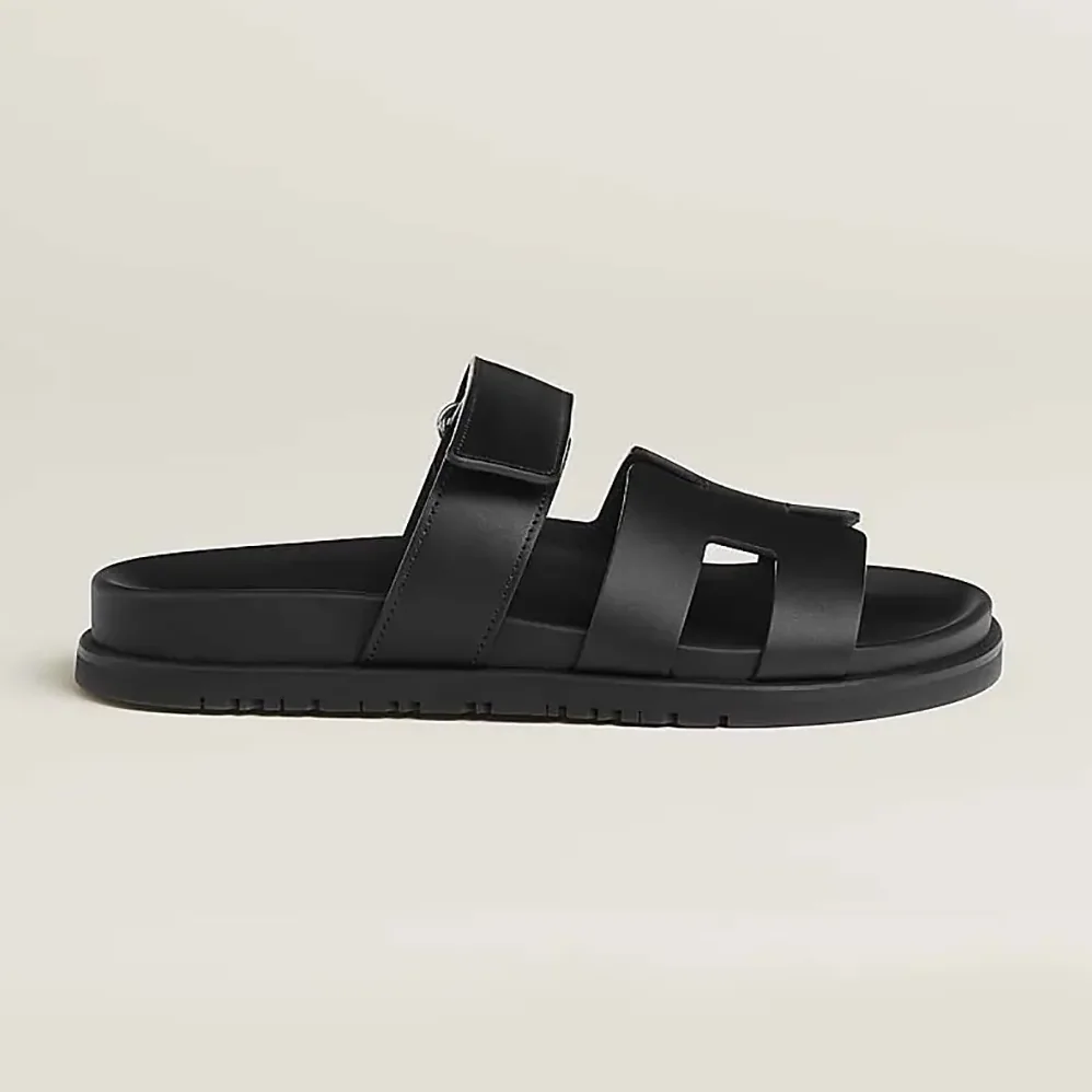 Hermes Chypre Sandal-Black H222100Zv02360 for Unisex Hermes Chypre Sandal-Black H222100Zv02360 for Unisex