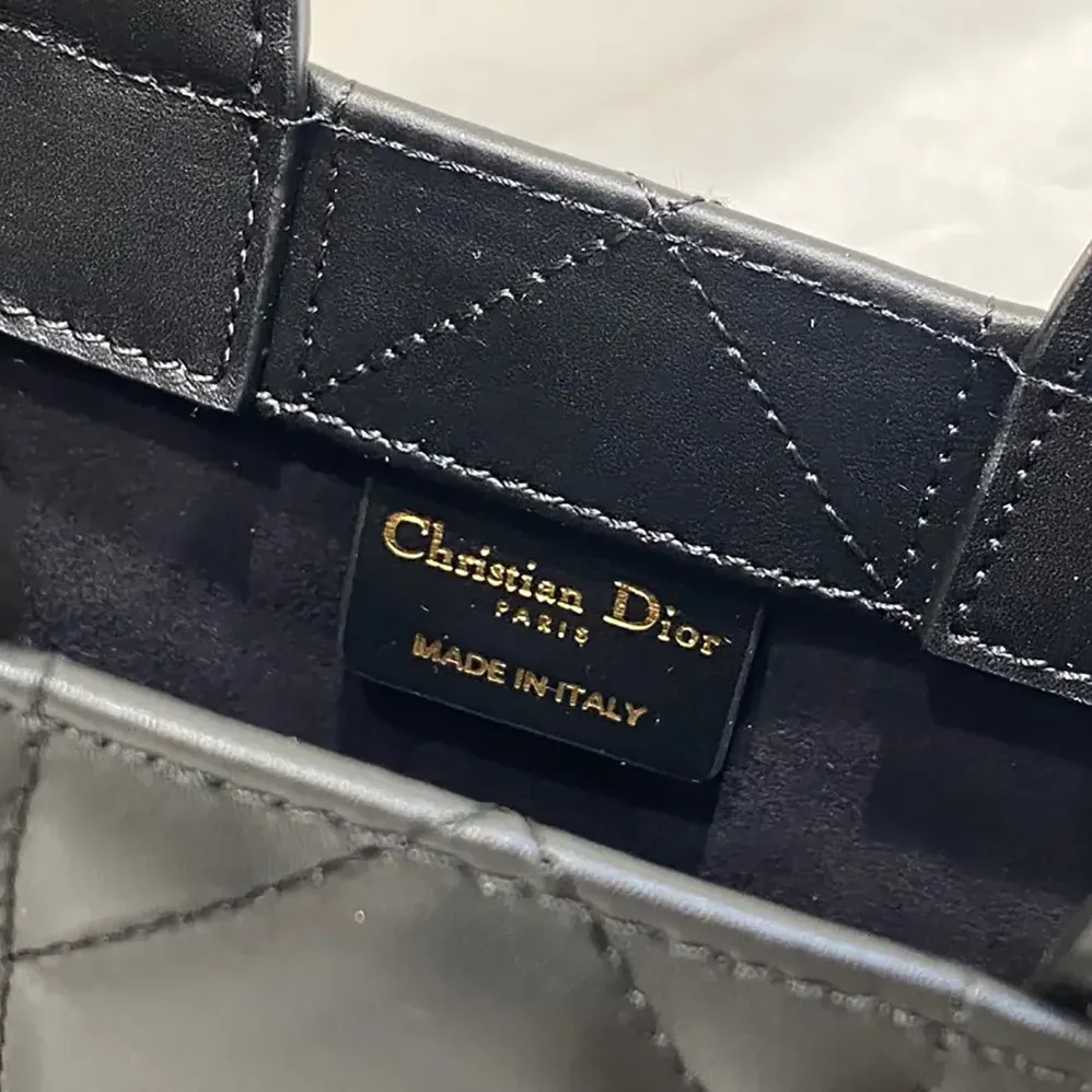 Dior Mini Dior Book Tote Black Macrocannage Calfskin for Women Dior Mini Dior Book Tote Black Macrocannage Calfskin for Women