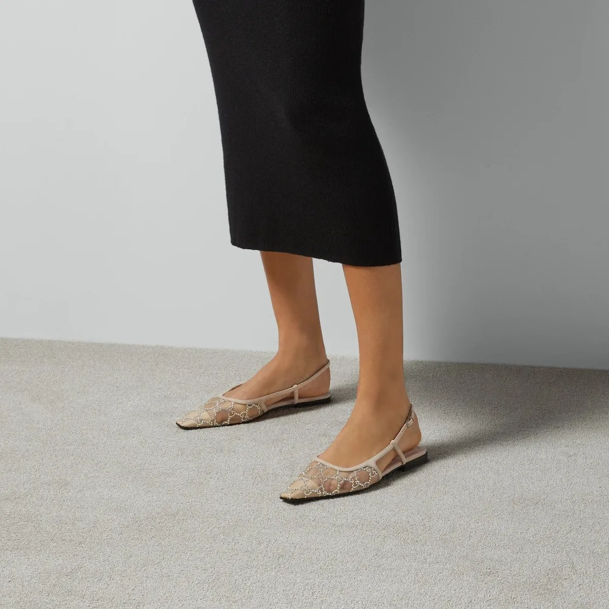 Gucci Slingback Ballet Flat Beige Gucci Slingback Ballet Flat Beige