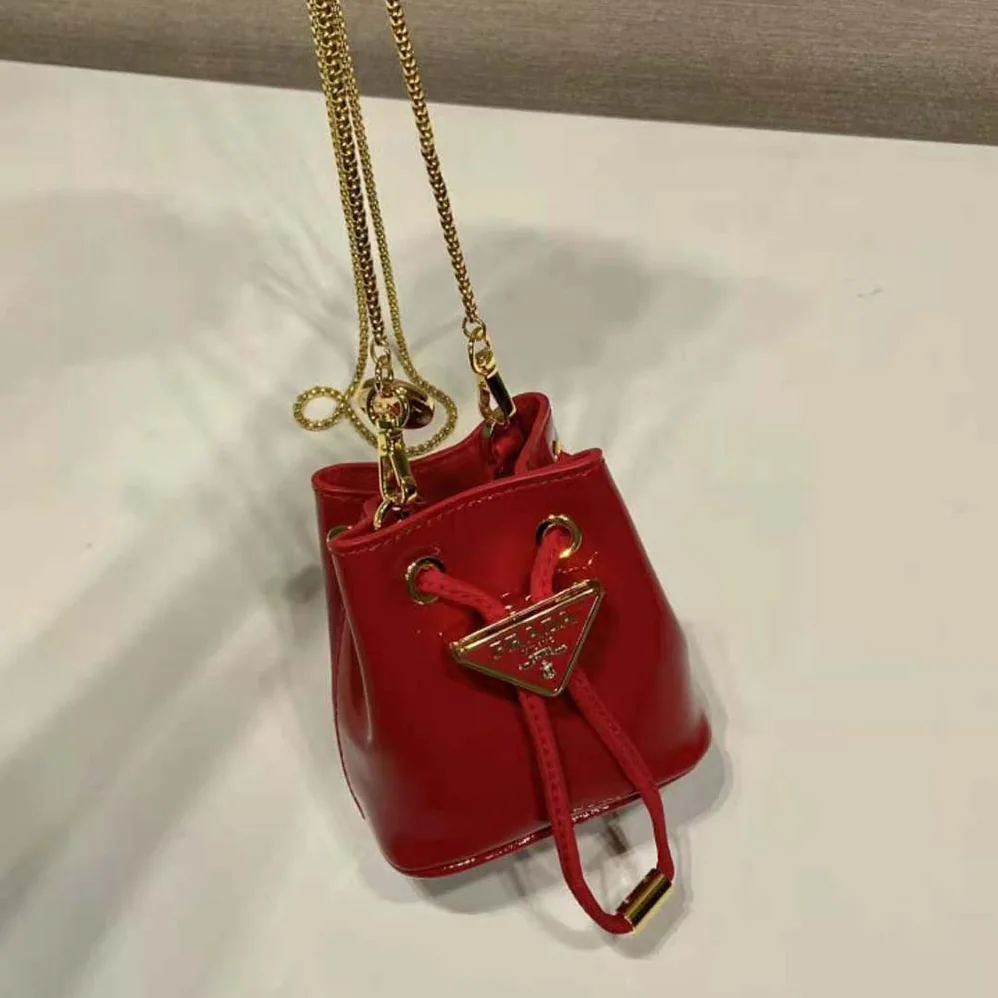 Prada Patent Leather Mini-pouch for Women in Red
