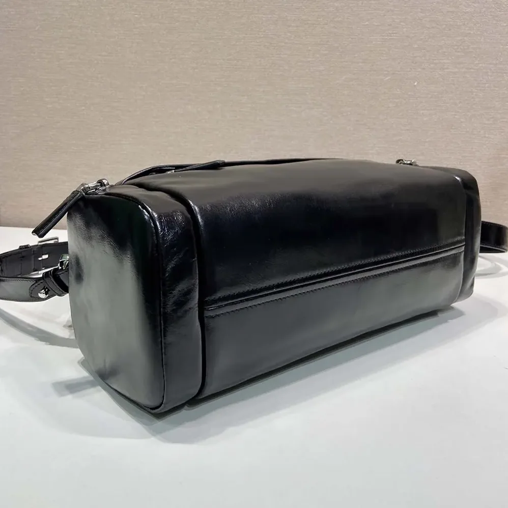 Prada Distressed Nappa Leather Shoulder Bag for Women