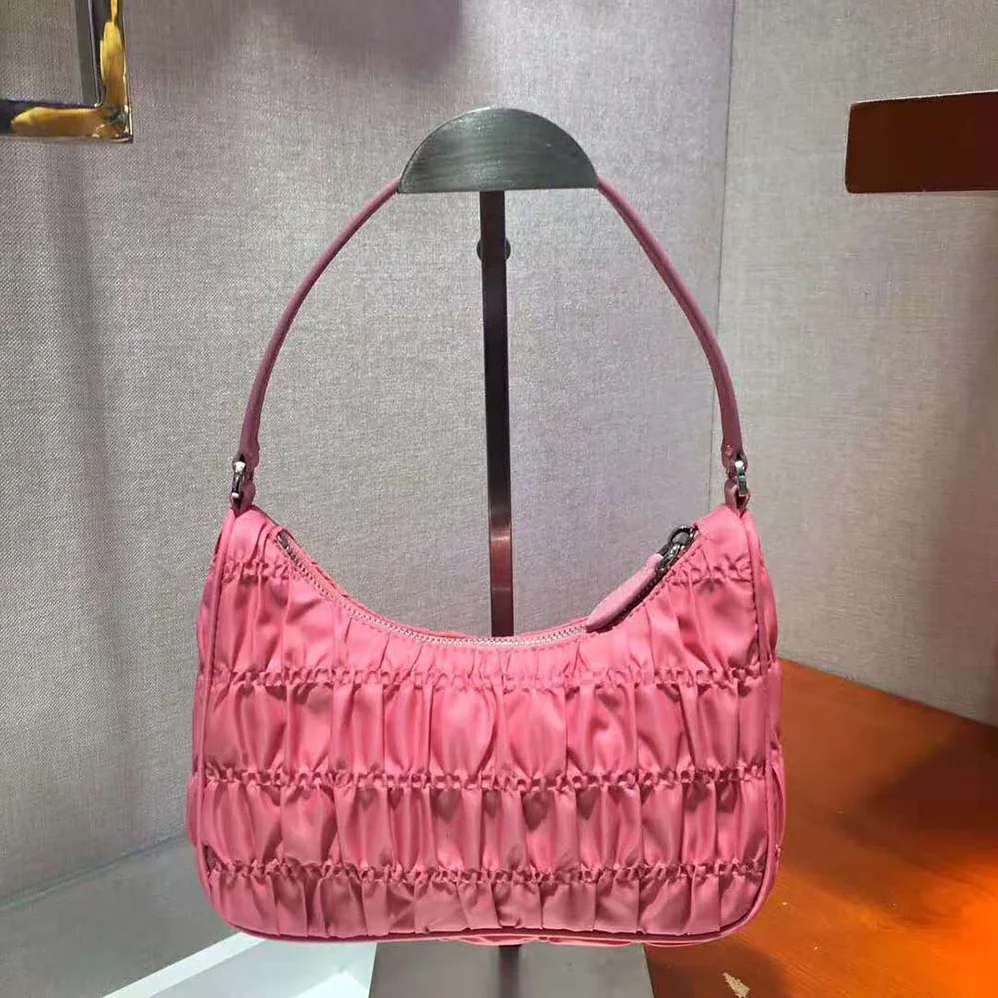 Prada Nylon and Saffiano Leather Mini Bag for Women in Pink