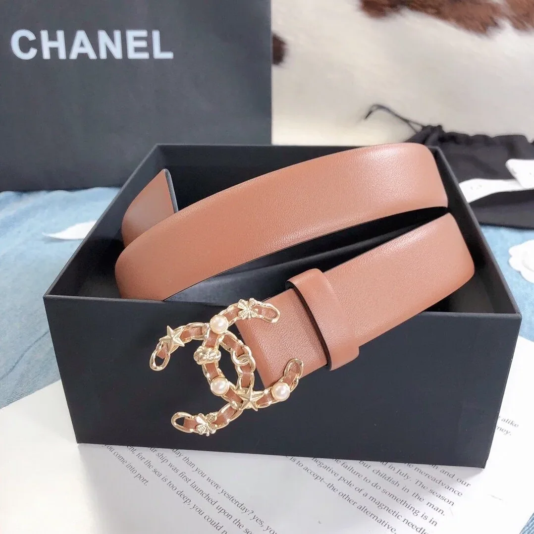 Chanel Belt With Double C Buckle Light Orange Gold Toned Hardware for Women Chanel Belt With Double C Buckle Light Orange Gold Toned Hardware for Women