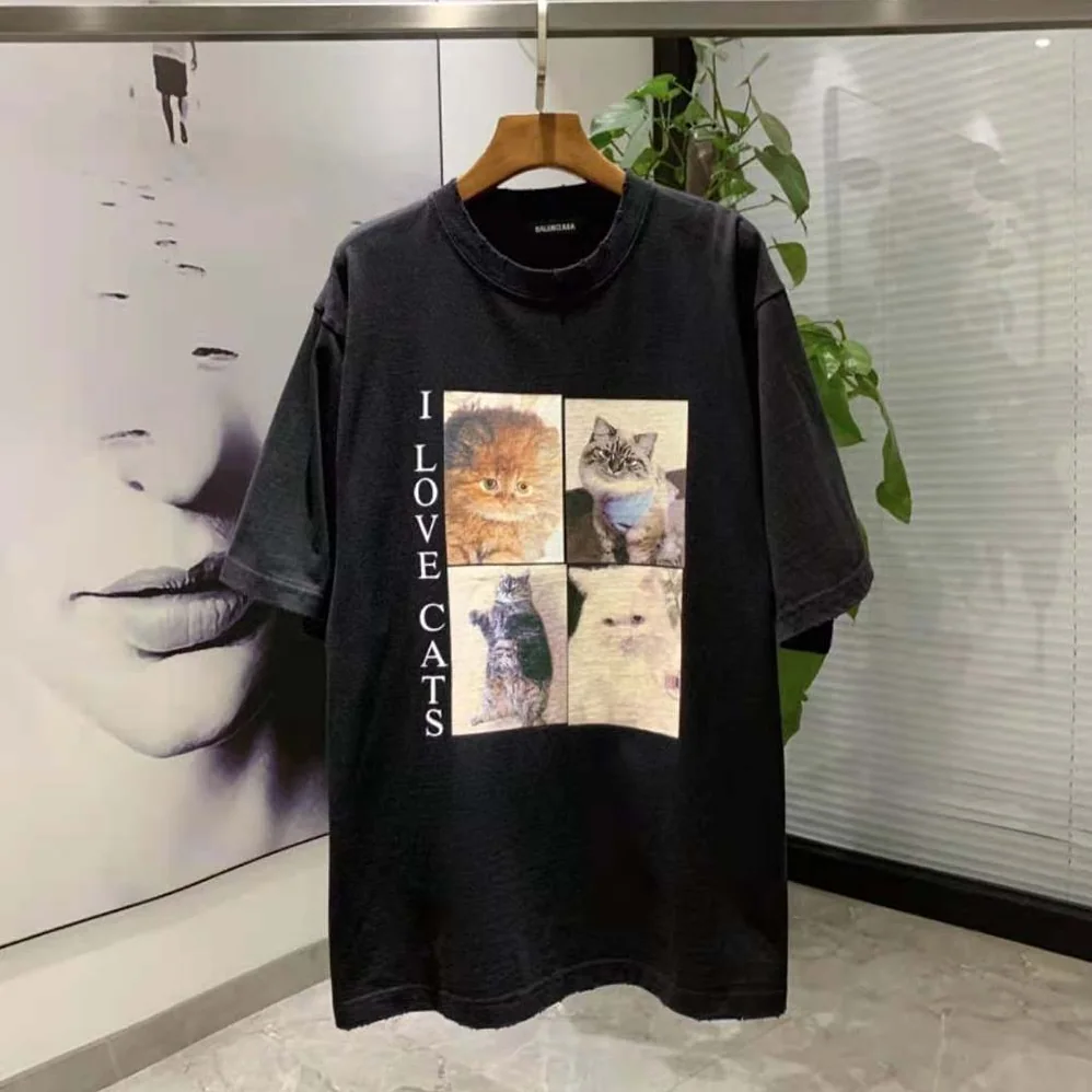 Balenciaga I Love Cats XL T for Men in Shirt in Black