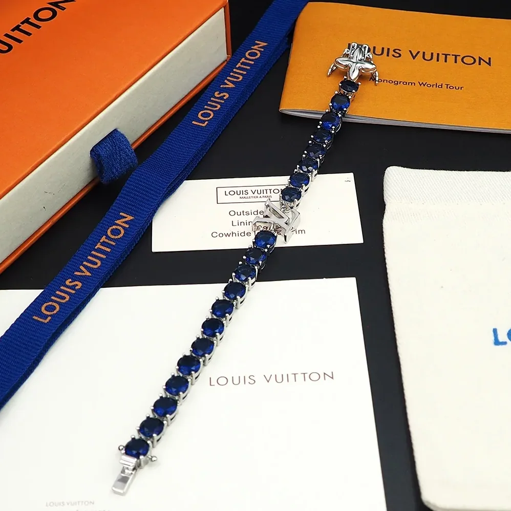 Louis Vuitton Crystal Bracelet Blue Louis Vuitton Crystal Bracelet Blue