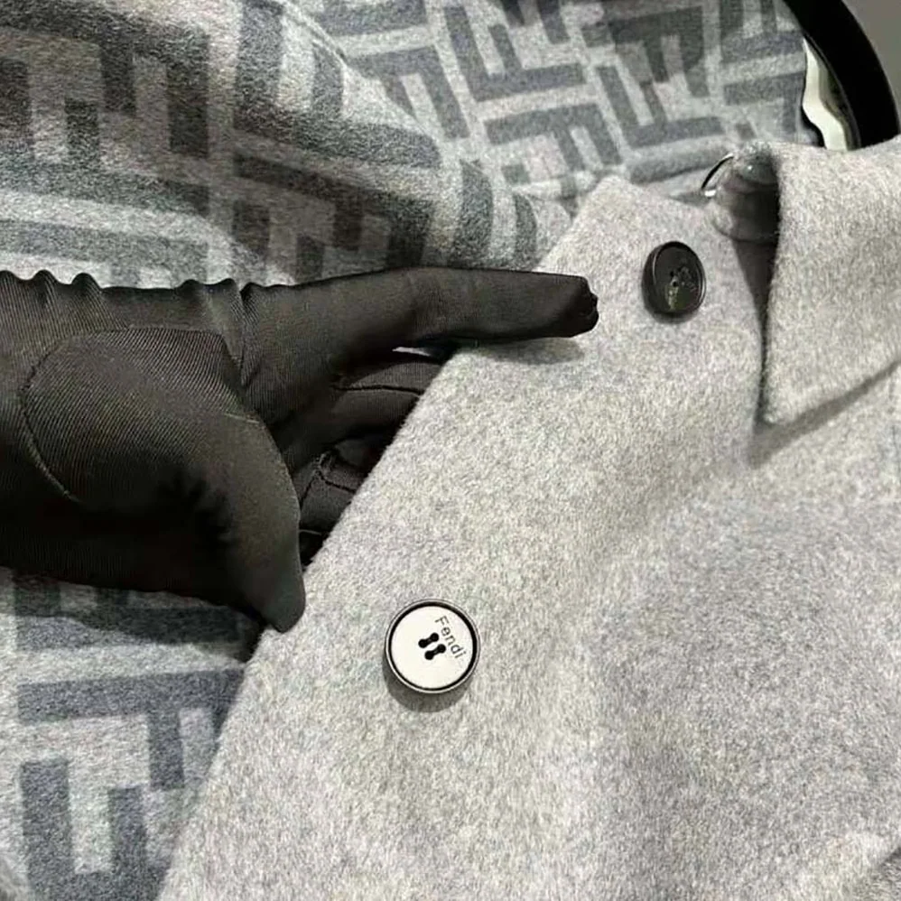 Fendi Coat Gray Wool Overcoat for Women Fendi Coat Gray Wool Overcoat for Women