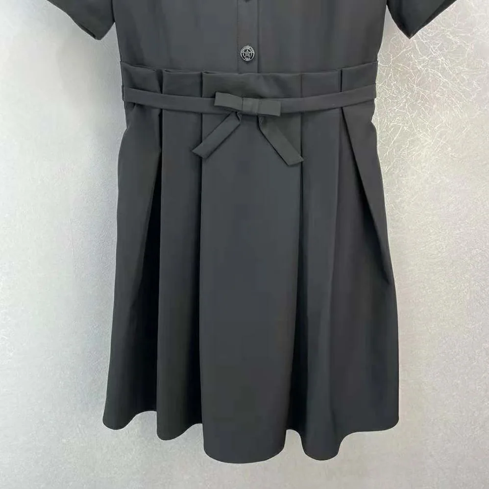 Dior Short Flared Dress Black Wool and Silk for Women Dior Short Flared Dress Black Wool and Silk for Women