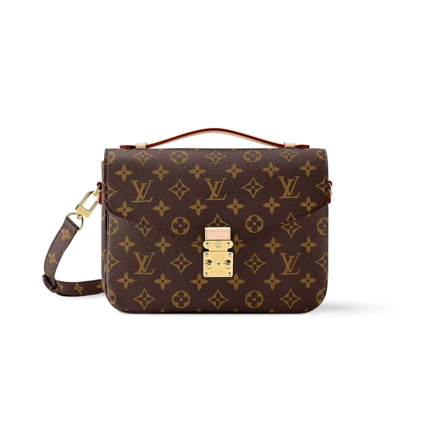 Louis Vuitton Pochette Metis Shoulder Bag / Brown Monogram Canvas Gold Hardware
