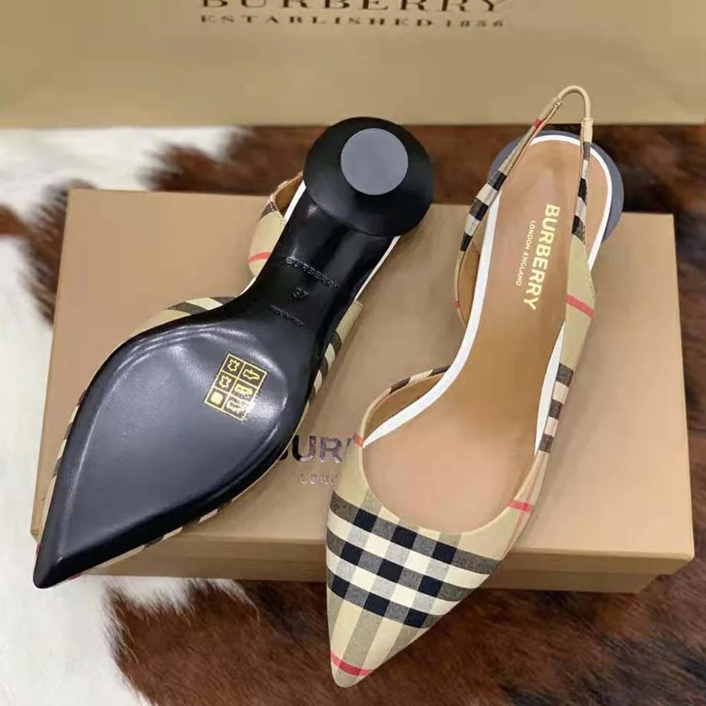 Burberry Vintage Check Slingback Pumps for Women