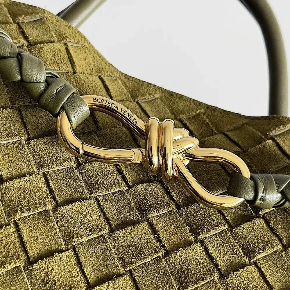 Bottega Veneta Small Andiamo Top Handle Bag in Supple Intrecciato Suede for Women Bottega Veneta Small Andiamo Top Handle Bag in Supple Intrecciato Suede for Women