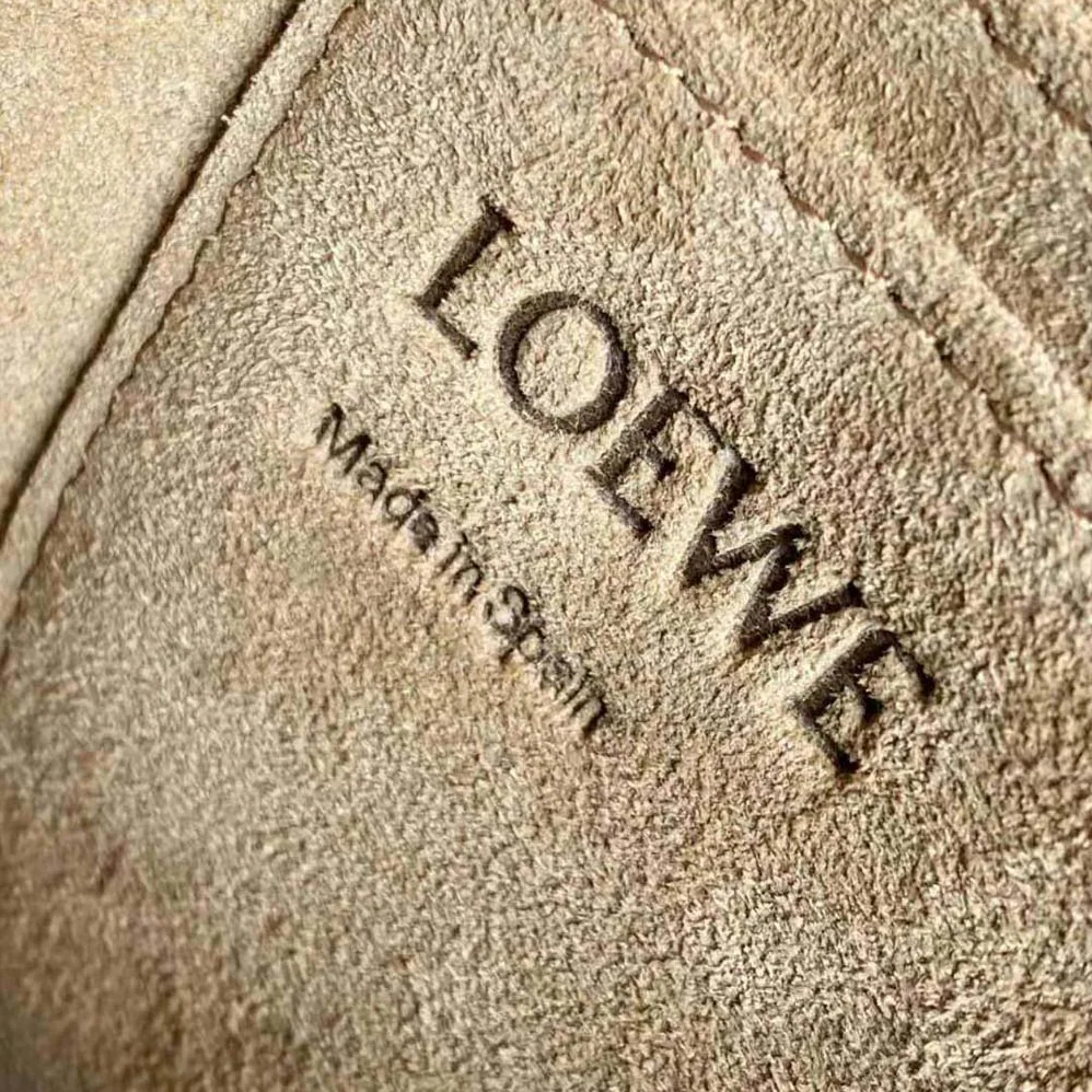 Loewe Mini Gate Dual Bag in Soft Calfskin and Jacquard for Women in Brown Loewe Mini Gate Dual Bag in Soft Calfskin and Jacquard for Women in Brown