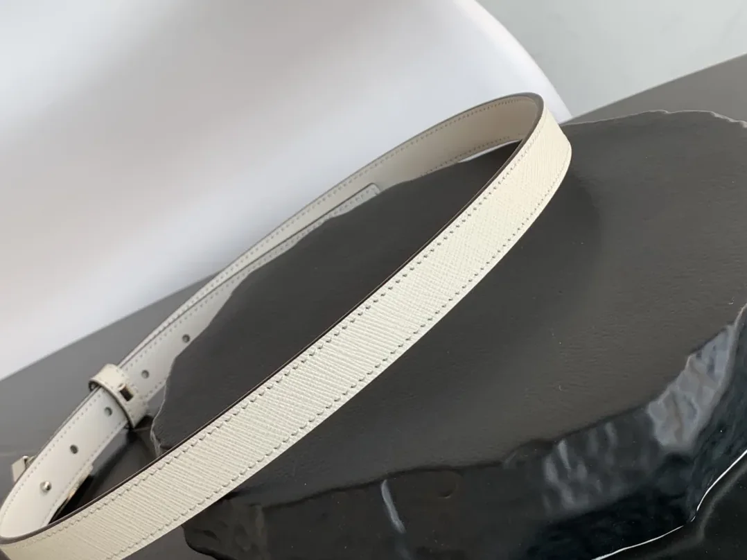 Prada Saffiano Belt White
