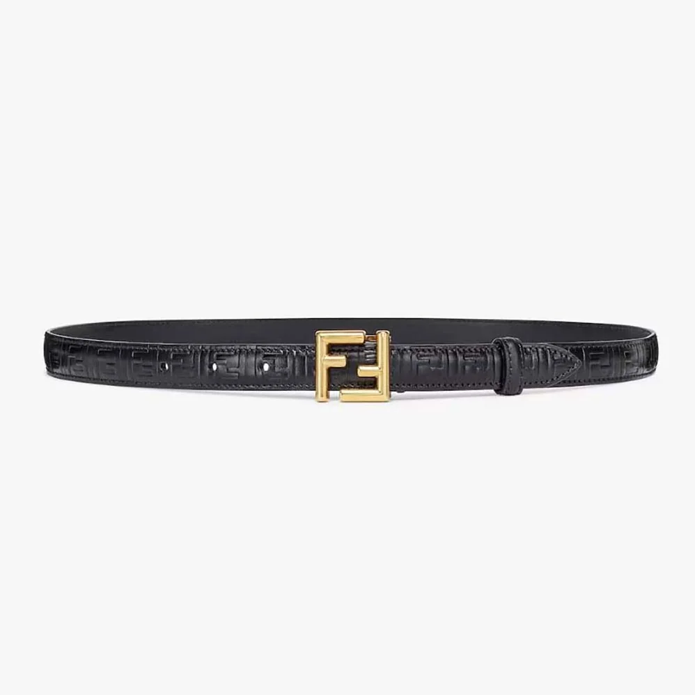 Fendi FF Belt Black Leather-8C0648AQ1VF04TX for Women Fendi FF Belt Black Leather-8C0648AQ1VF04TX for Women