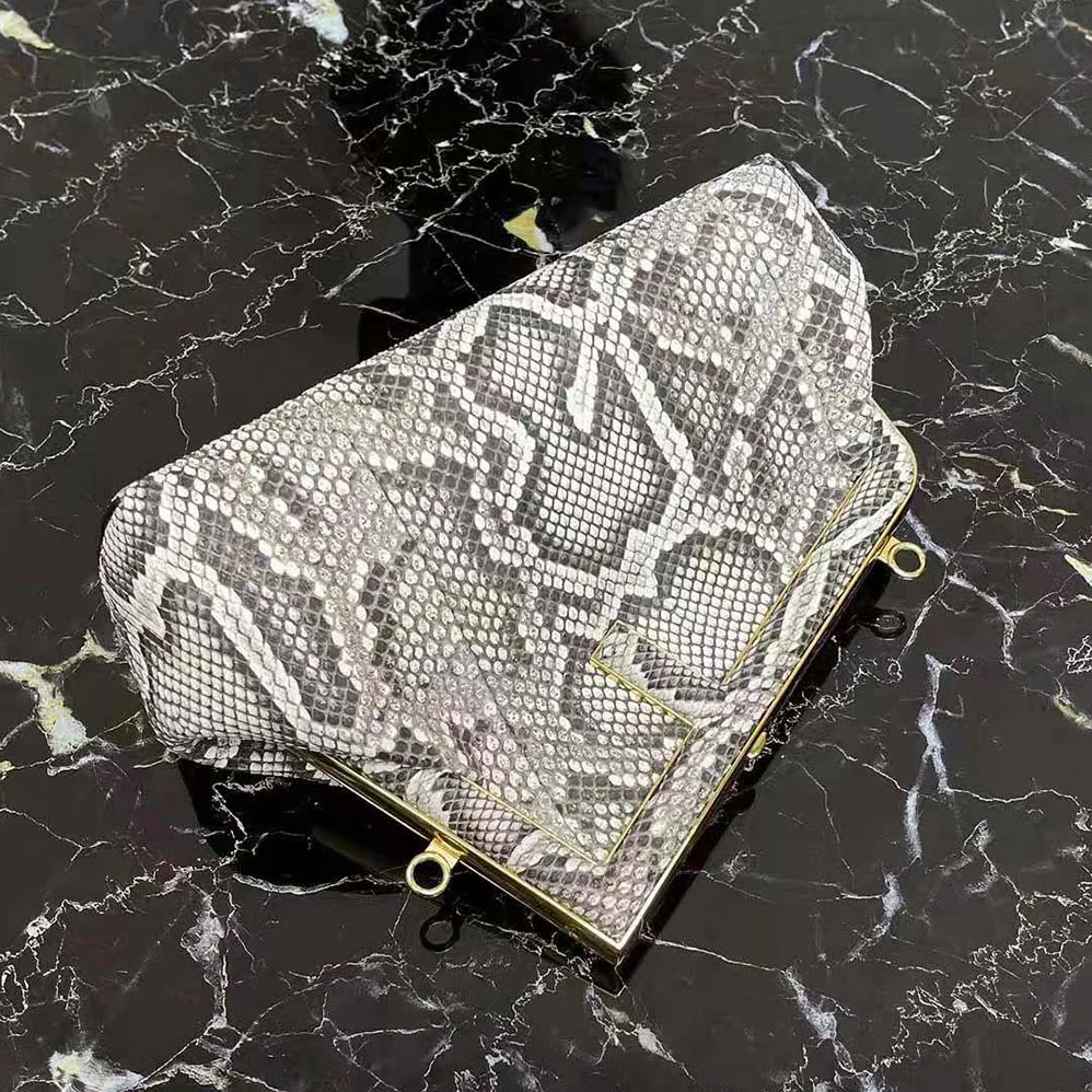 Fendi First Small Natural Python Leather Bag for Women