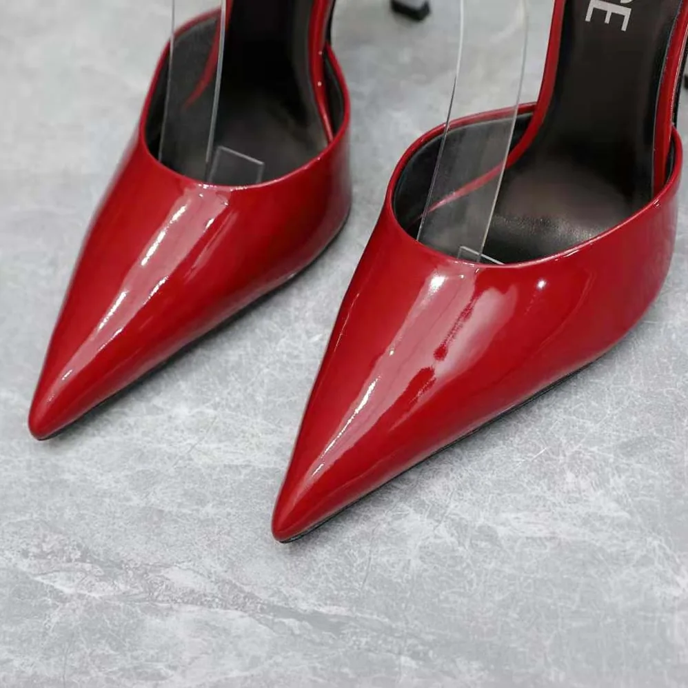 Versace Pin-Point Pumps in Calf Leather for Women in Maroon Versace Pin-Point Pumps in Calf Leather for Women in Maroon