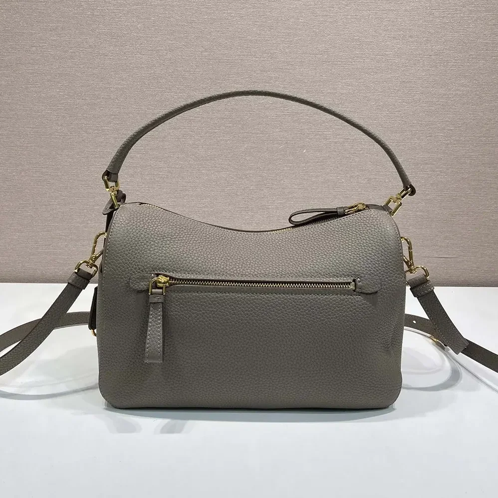 Prada Small Leather Bag for Women in Clay Gray Prada Small Leather Bag for Women in Clay Gray