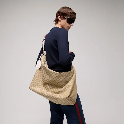 Gucci Brera Large Crossbody Bag / Sand/ Dark Brown Gold Hardware A00B49 FAFV9 9664 Gucci Brera Large Crossbody Bag / Sand/ Dark Brown Gold Hardware A00B49 FAFV9 9664