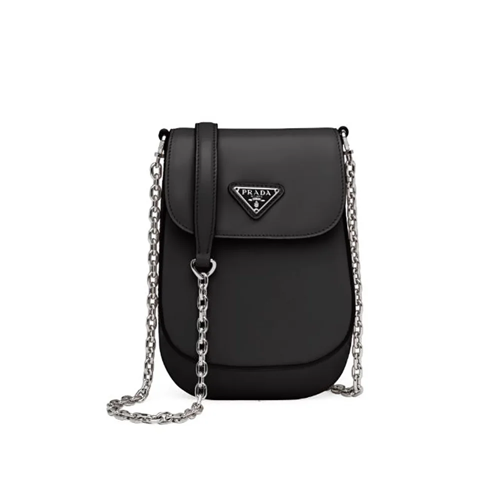 Prada Brushed Leather Mini-bag for Women in Black Prada Brushed Leather Mini-bag for Women in Black