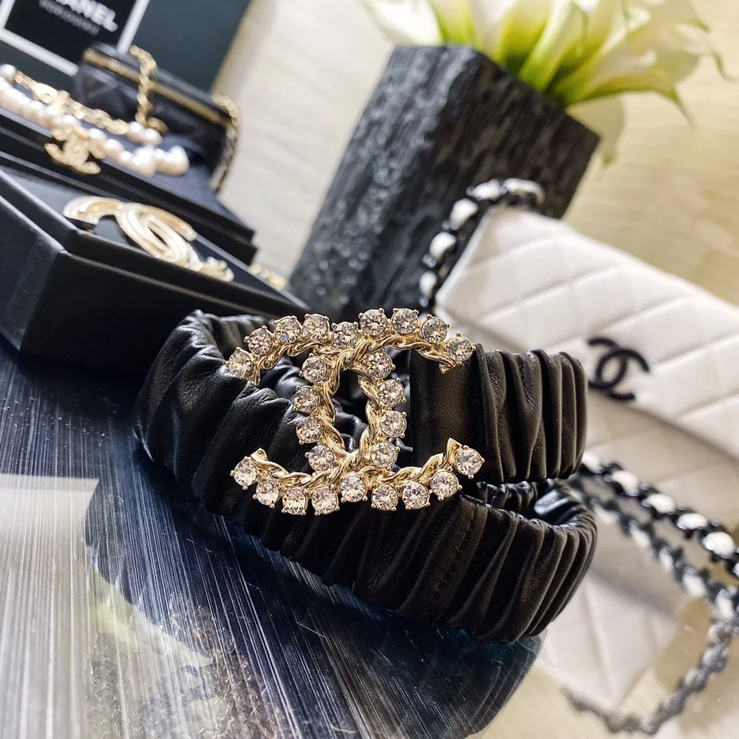 Chanel Twinkle Stone Interlocking C Buckle Belt Black Chanel Twinkle Stone Interlocking C Buckle Belt Black