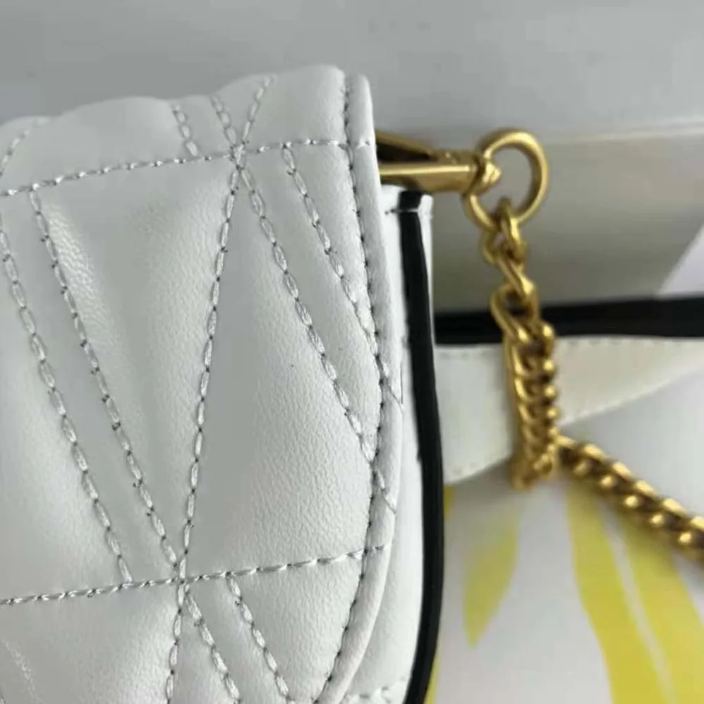 Versace Virtus Quilted Belt Bag in Calfskin Leather for Women in White