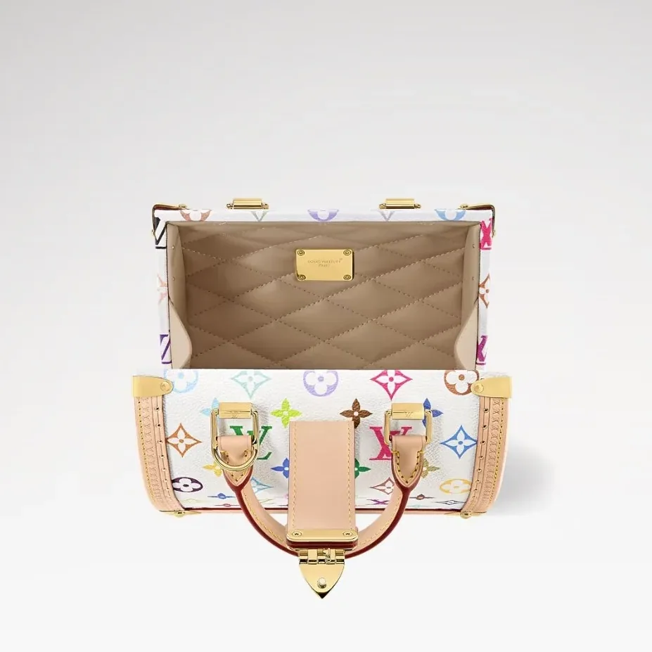 Louis Vuitton LV x TM Speedy Trunk 20 Top Handle Bag in Multicolored Gold Hardware