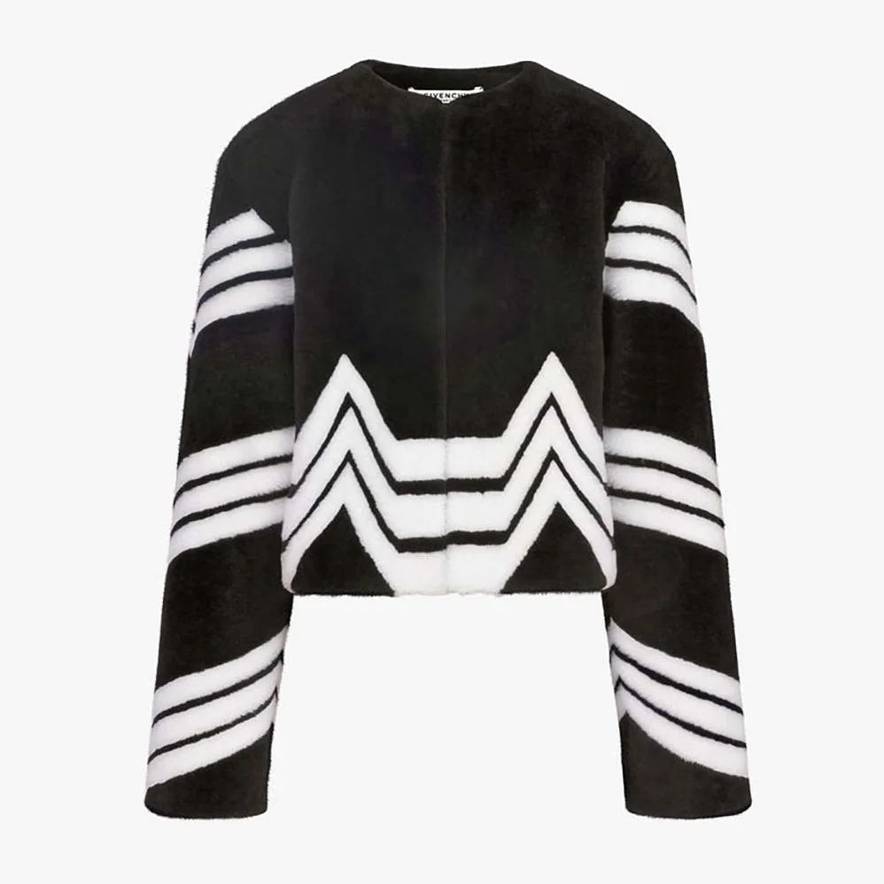 Givenchy Oversized Blouson in Shearling for Women in Black Givenchy Oversized Blouson in Shearling for Women in Black